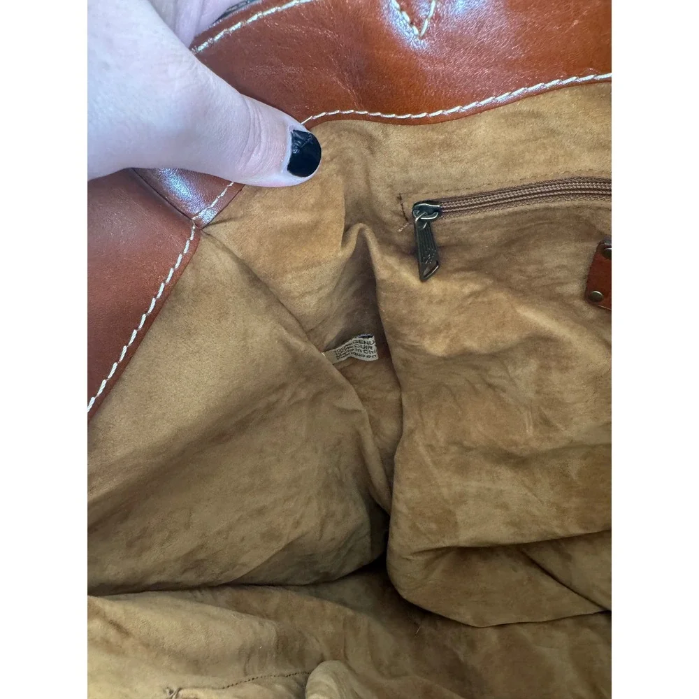 Patricia Nash Toscano Tote Tooled Leather Shoulder Bag Florence Tan P50707 NWT - Picture 5 of 8